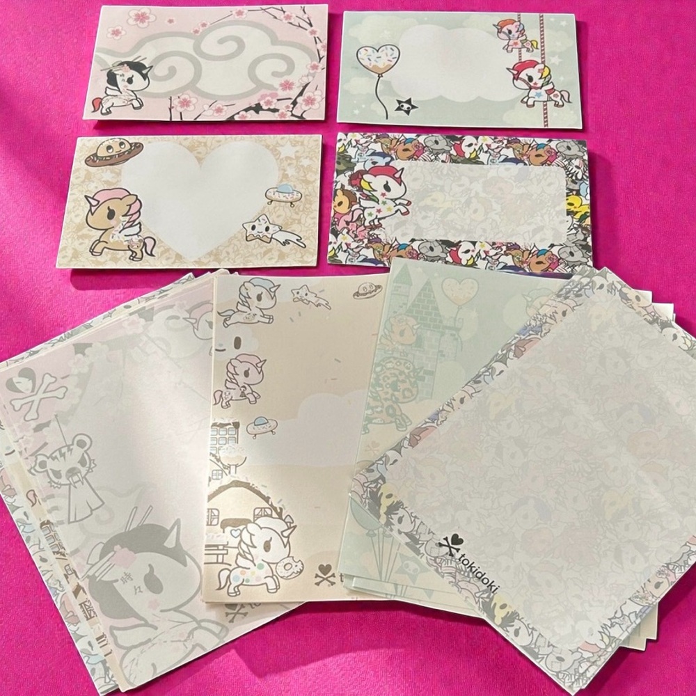 Tokidoki Unicorno Stationery Kit Sheets Envelopes Stickers Lot HTF